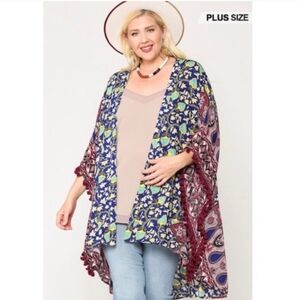 Gigio by Umgee NWT Size XL Open Cardigan/ Duster/Kimono